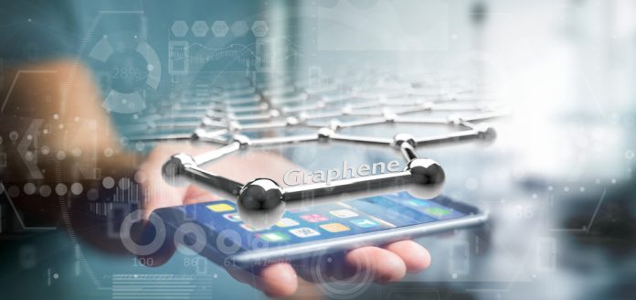 View,Of,A,Businessman,Holding,A,Graphene,Structure,-,3d