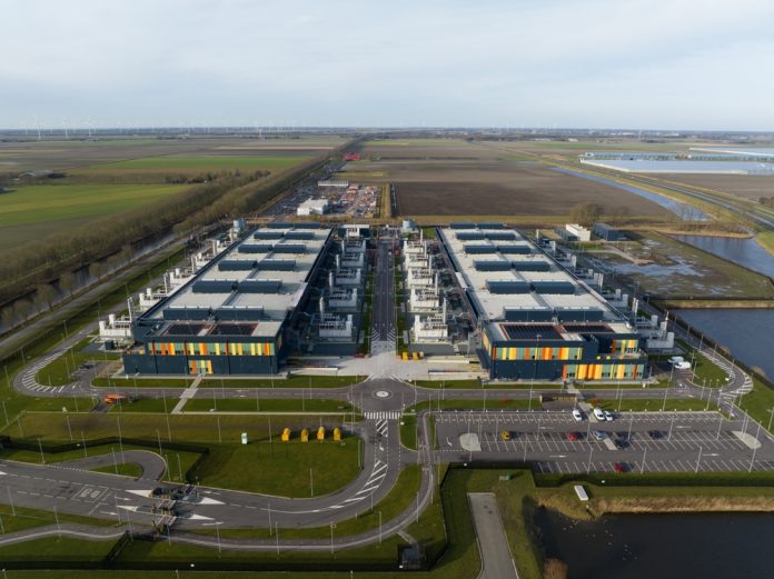 Aerial,Drone,Views,Of,A,Supercomputer,Data,Center,,Artificial,Intelligence,
